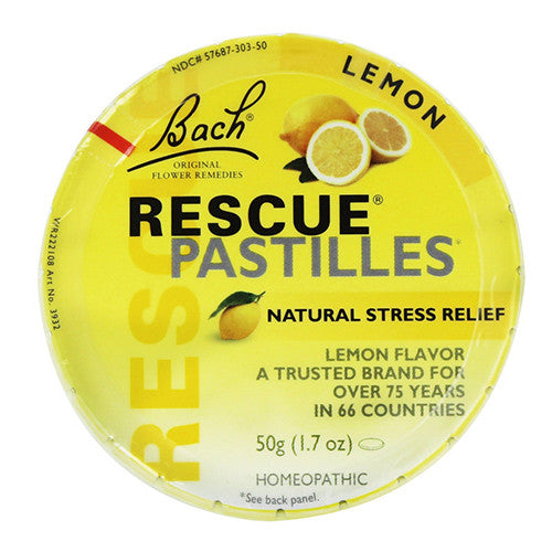 Bach Original Flower Remedies Rescue Pastilles, Lemon Flavor, 1.7 oz